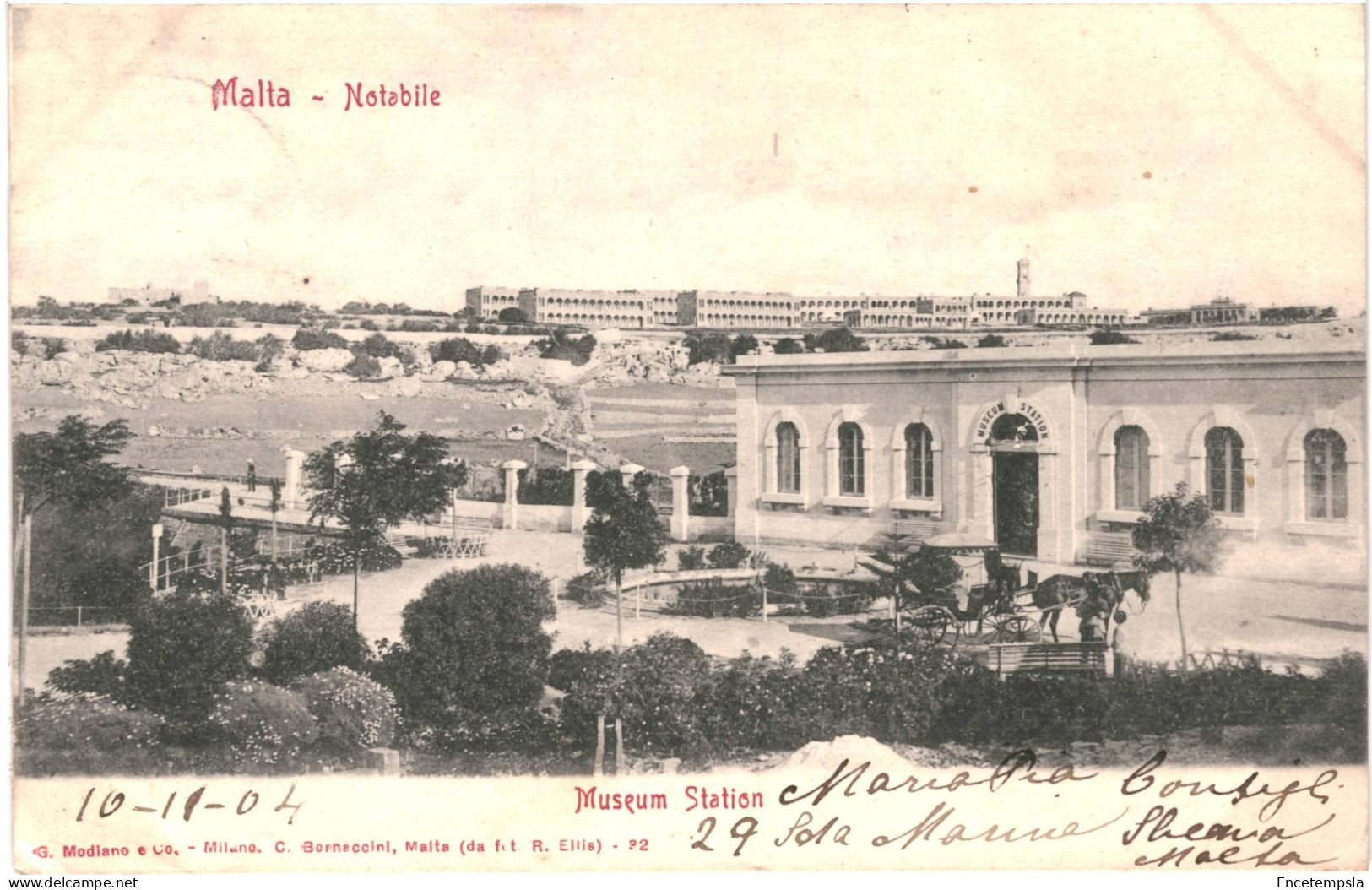 CPA Carte Postale Malte Notabile Museum Station 1904  VM78998ok - Malta