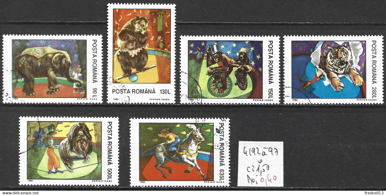 ROUMANIE 4192 à 97 Oblitérés Côte 1.50 € - Used Stamps