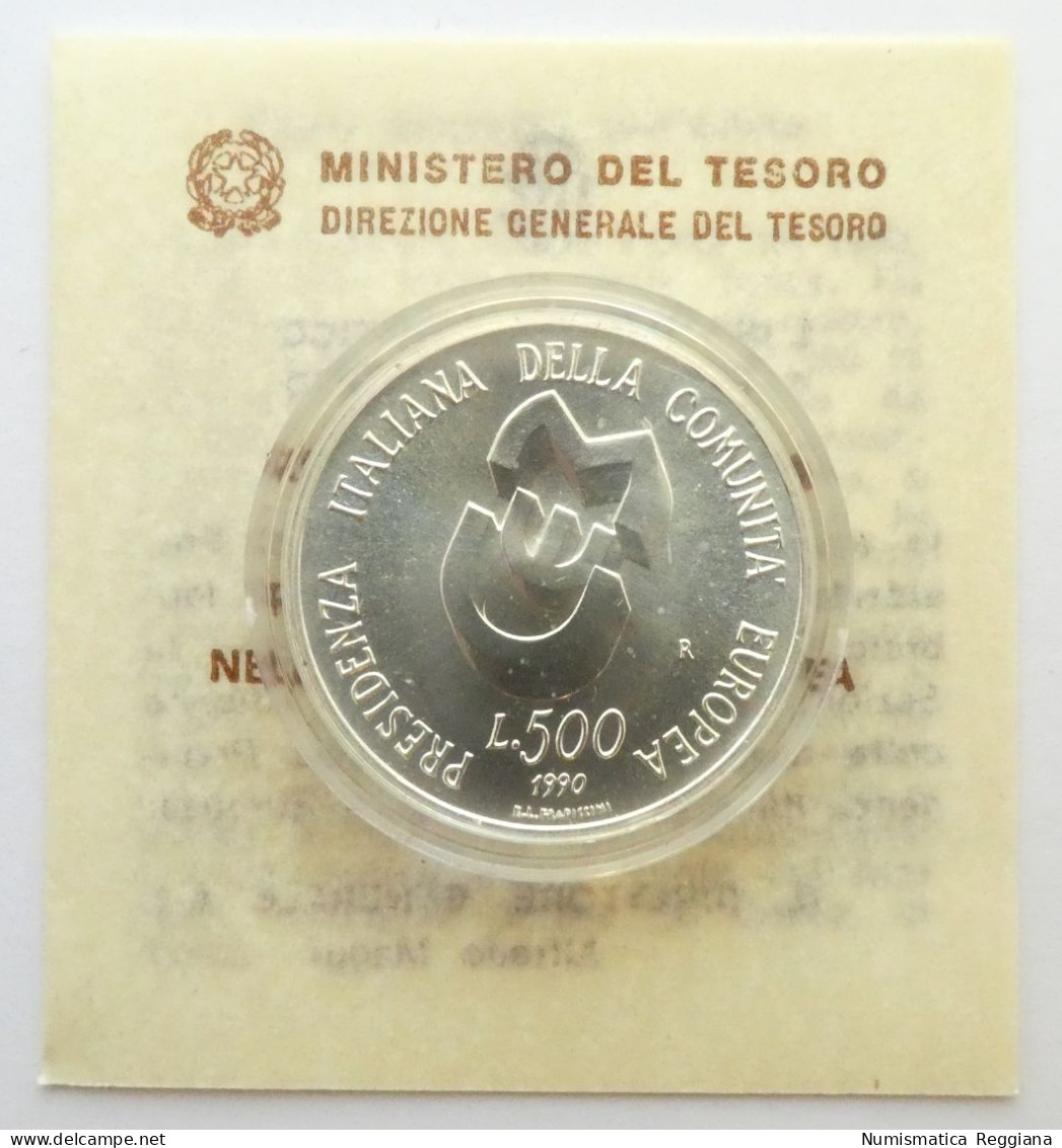Repubblica Italiana - 500 Lire Argento 1990 Comunità Europea FDC - Set Fior Di Conio
