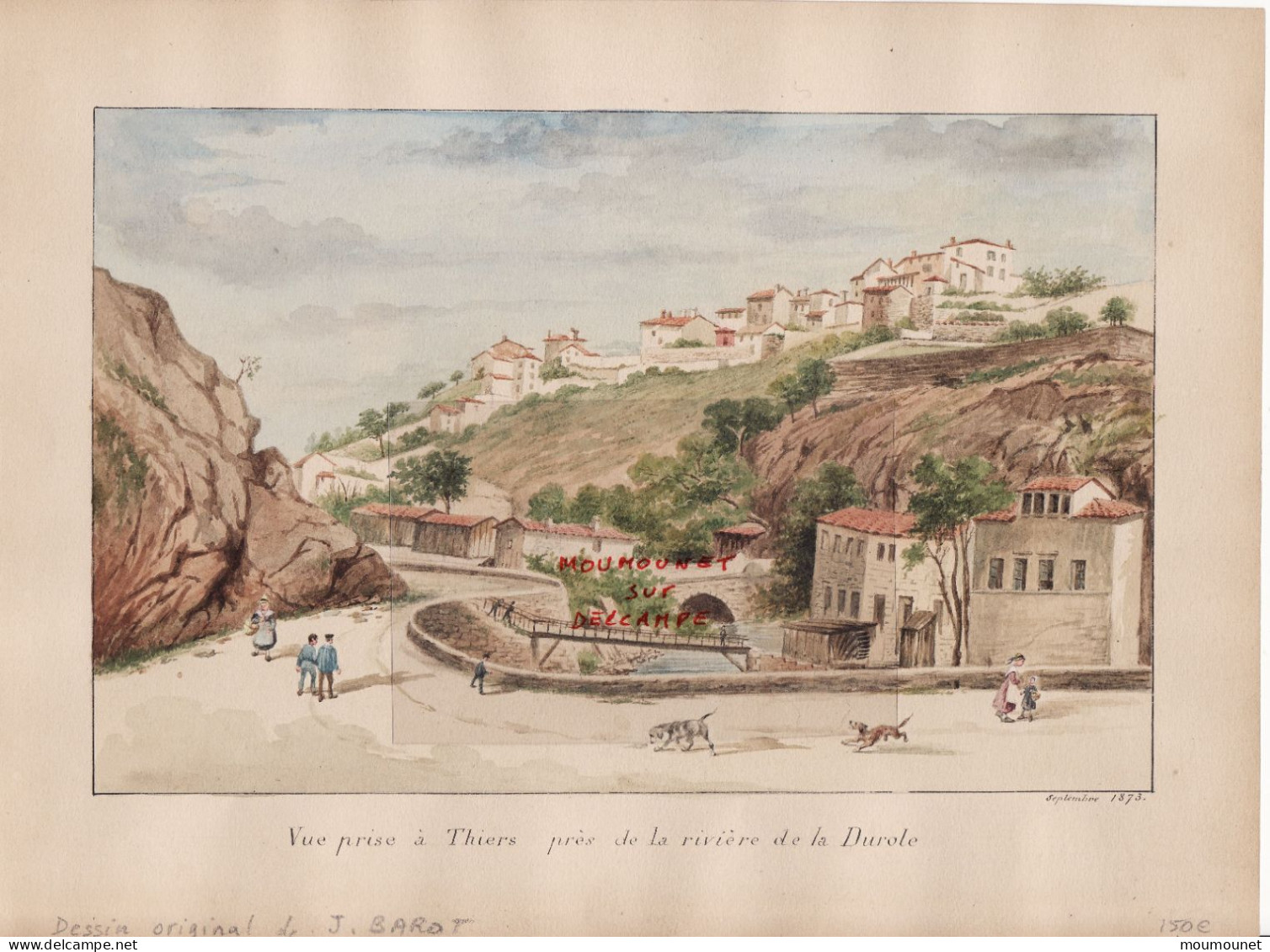 Thiers 63 Aquarelle Tirée Du Recueil De Croquis. Septembre 1873 - Watercolours