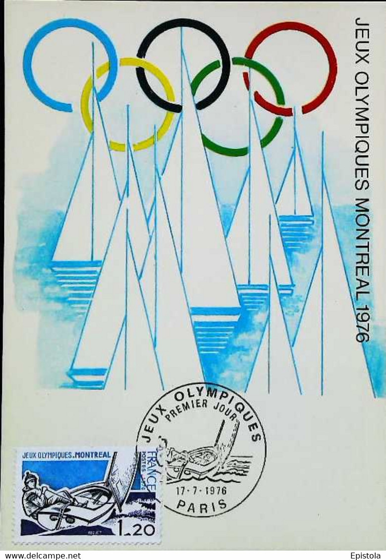 ►  Voile - Jeux Olympiques Montreal 1976 - Carte Maximum Card   (Paris) - Zeilen