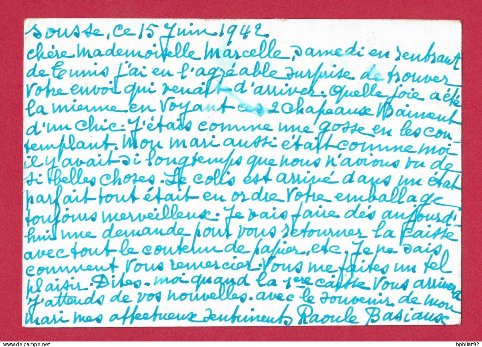 !!! TUNISIE, ENTIER POSTAL 80C PÉTAIN DE 1942 DE SOUSSE AVEC SURTAXE AÉRIENNE À 2F30 - Covers & Documents