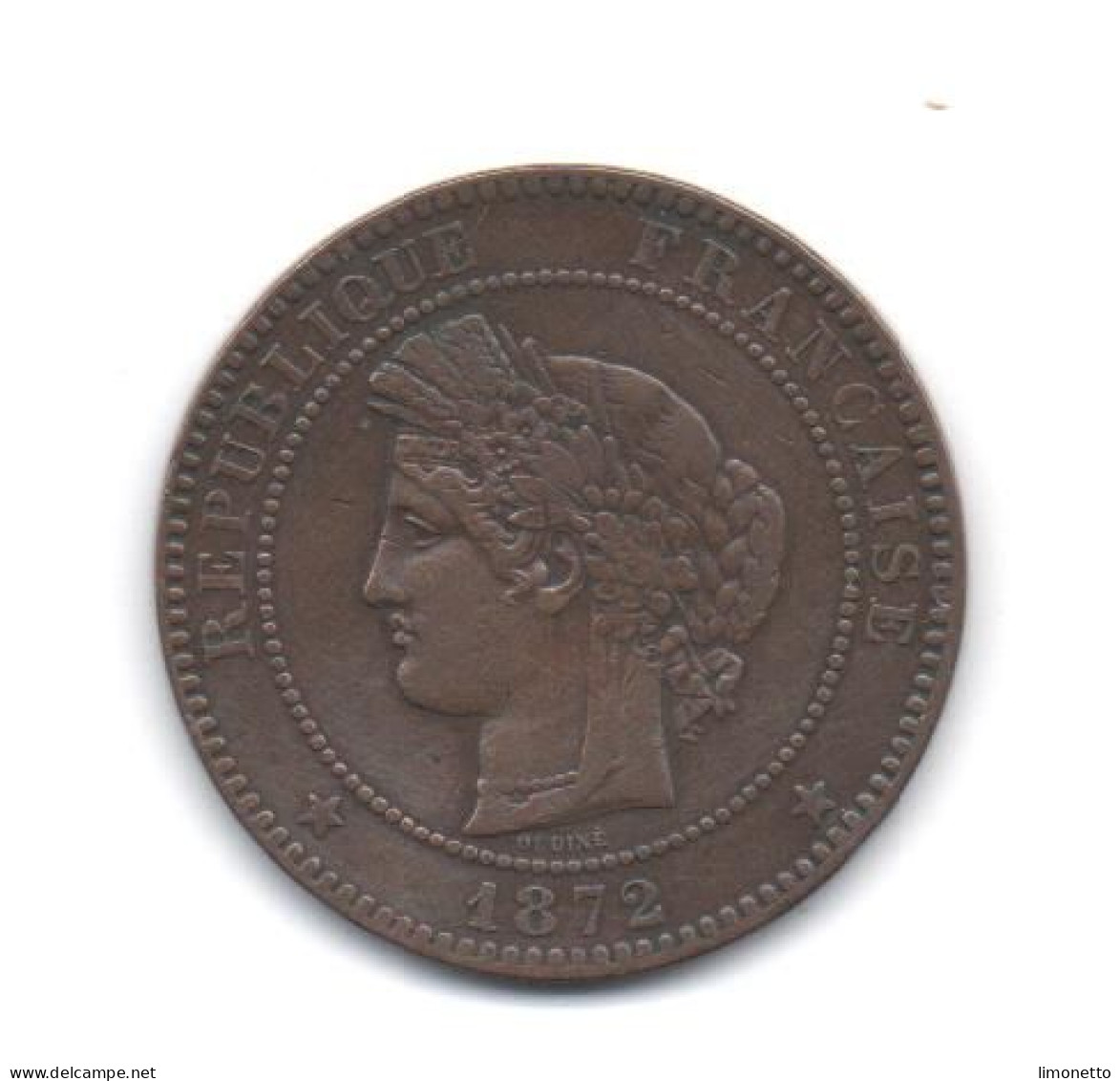 France- CERES - 1872 A - 10 Cts   En Bronze   - Cat Fayette  N° 265 A   - Sup  - - 10 Centimes