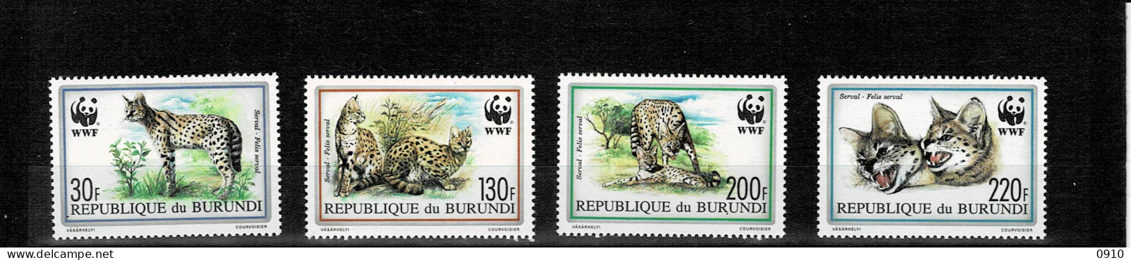 1006/1009-BESCHERMING VAN DE TIJGERKAT WWF-PROTECTION DU FELIS SERVAL WWF-4 WAARDEN -XX-CAT.23€  - Nuevos