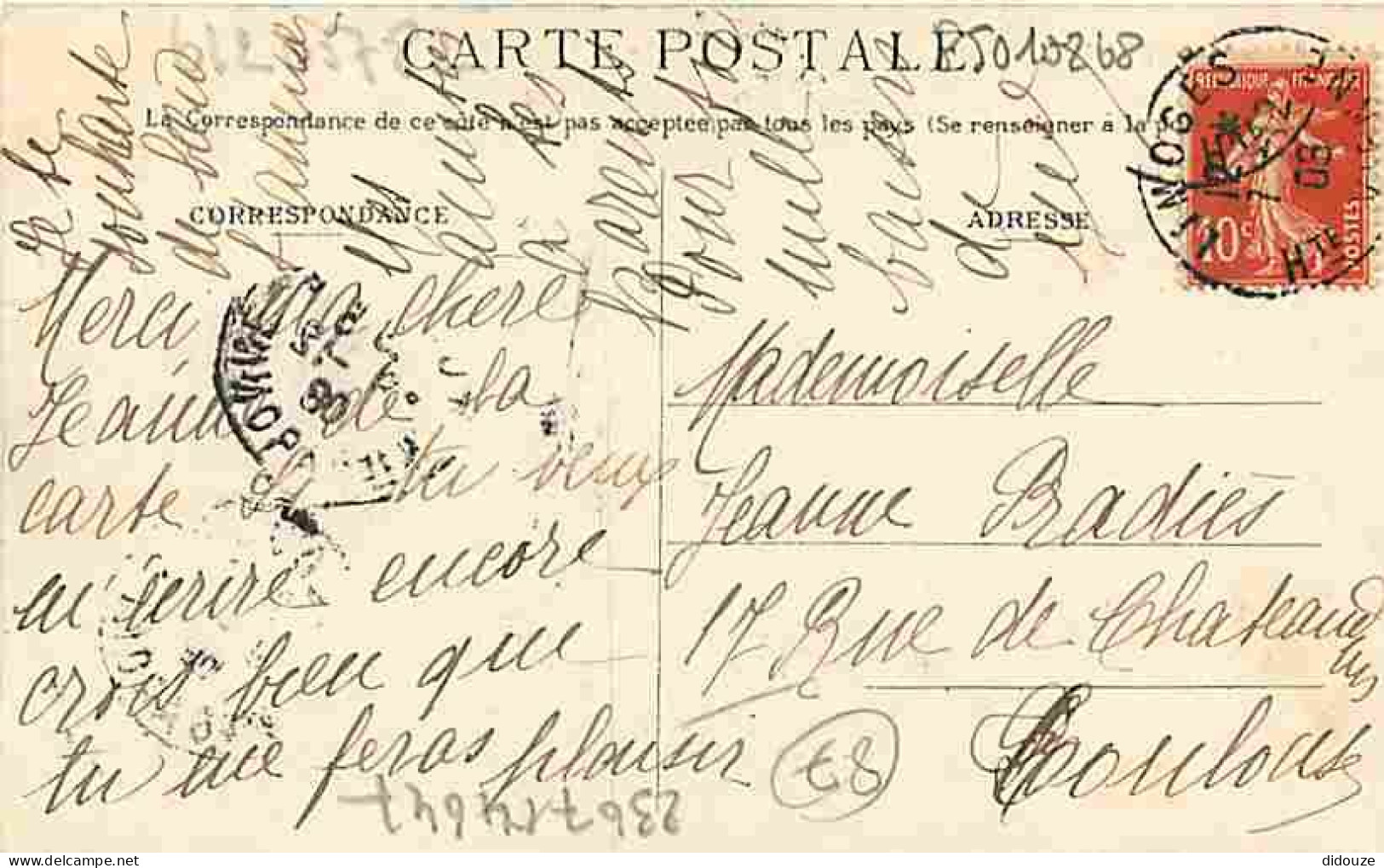 87 - Aix Sur Vienne - Passerelle Et Pont Romain - Animée - Oblitération Ronde De 1908 - Correspondance - CPA - Voir Scan - Aixe Sur Vienne