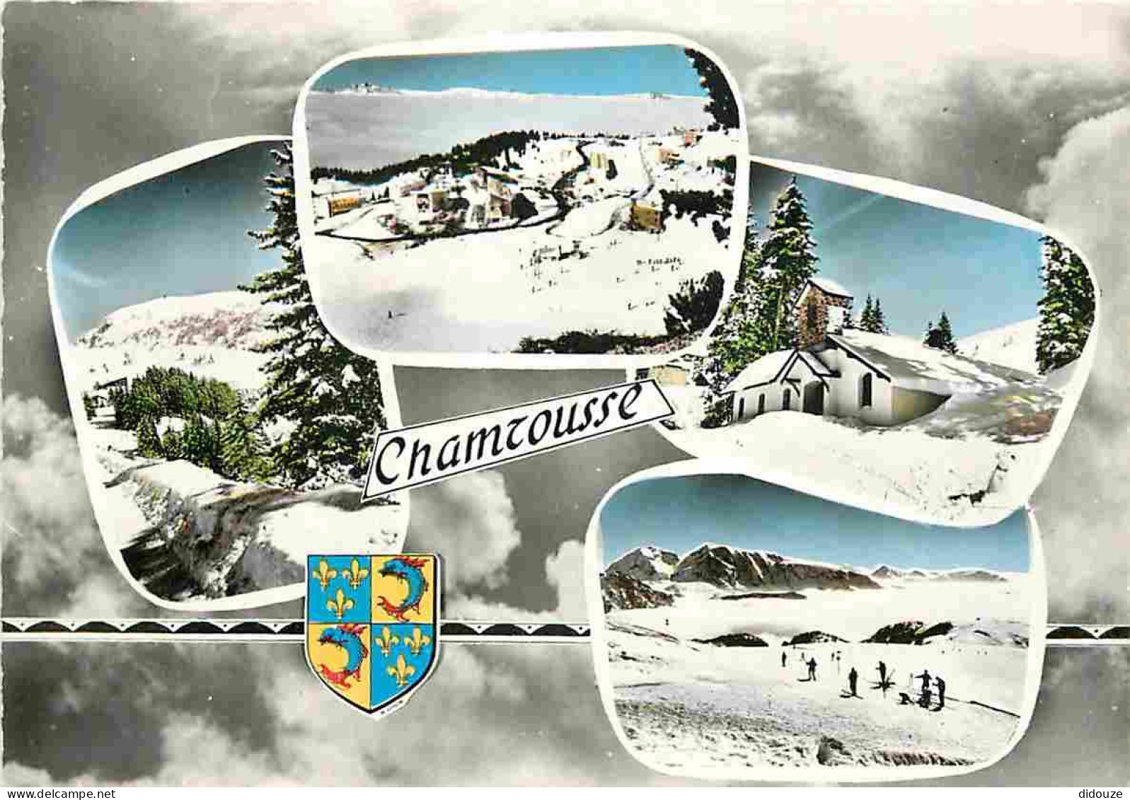 38 - Chamrousse - Multivues - Blasons - Mention Photographie Véritable - Carte Dentelée - CPSM Grand Format - Carte Neuv - Chamrousse