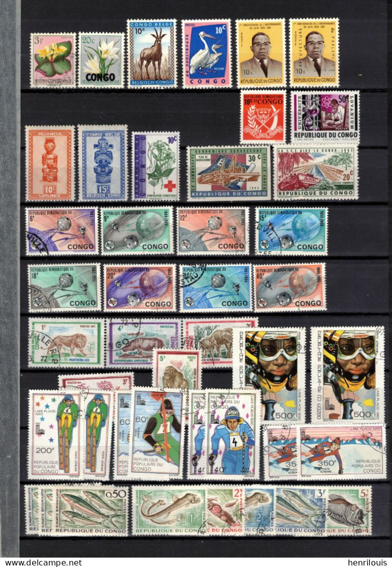 Lot De Timbres Du CONGO  ( Ref 058 ) Voir  5  Scans Et Descriptif - Lots & Kiloware (mixtures) - Max. 999 Stamps