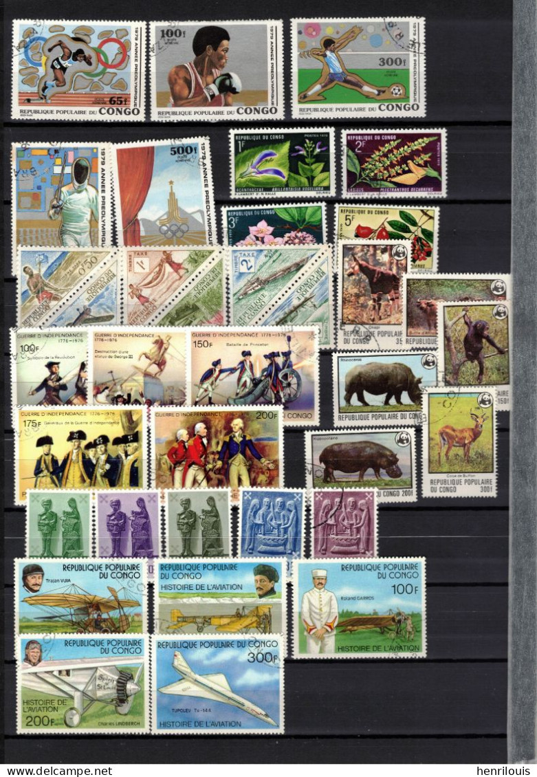 Lot De Timbres Du CONGO  ( Ref 058 ) Voir  5  Scans Et Descriptif - Lots & Kiloware (mixtures) - Max. 999 Stamps