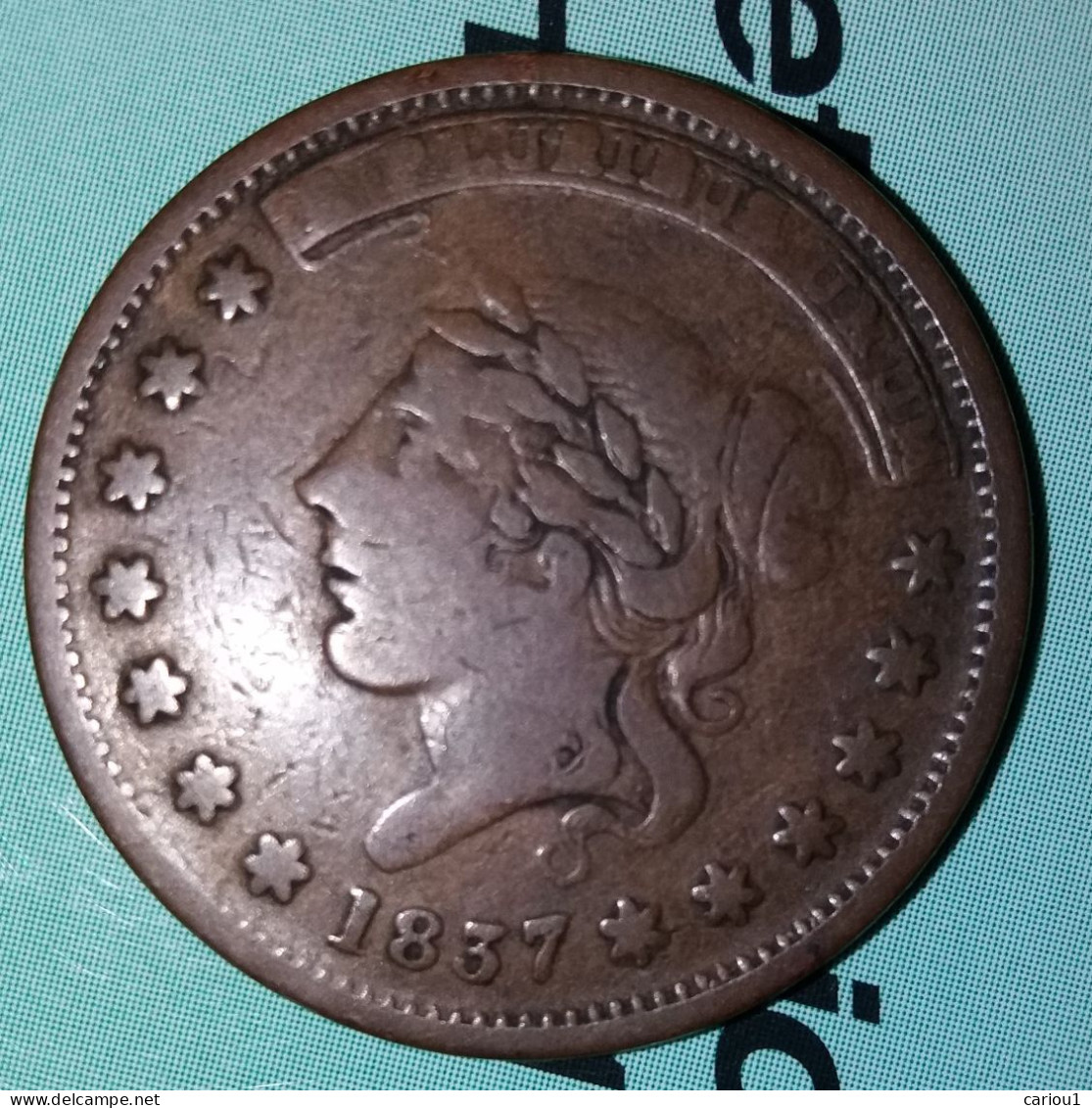 C1  USA Hard Time Token 1837 Millions For Defence Not One Cent For Tribute HT 47 Port Inclus France - 1816-1839: Coronet Head (Tête Couronnée)
