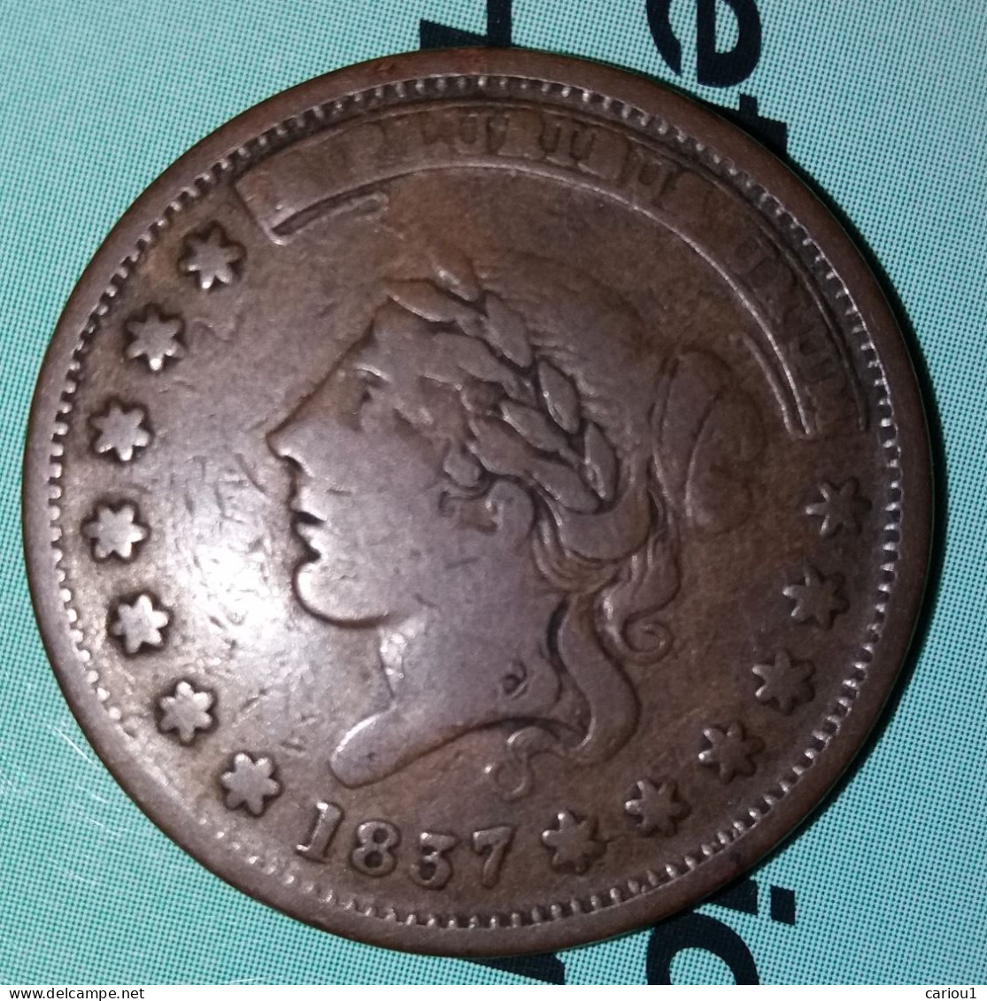 C1  USA Hard Time Token 1837 Millions For Defence Not One Cent For Tribute HT 47 Port Inclus France - 1816-1839: Coronet Head