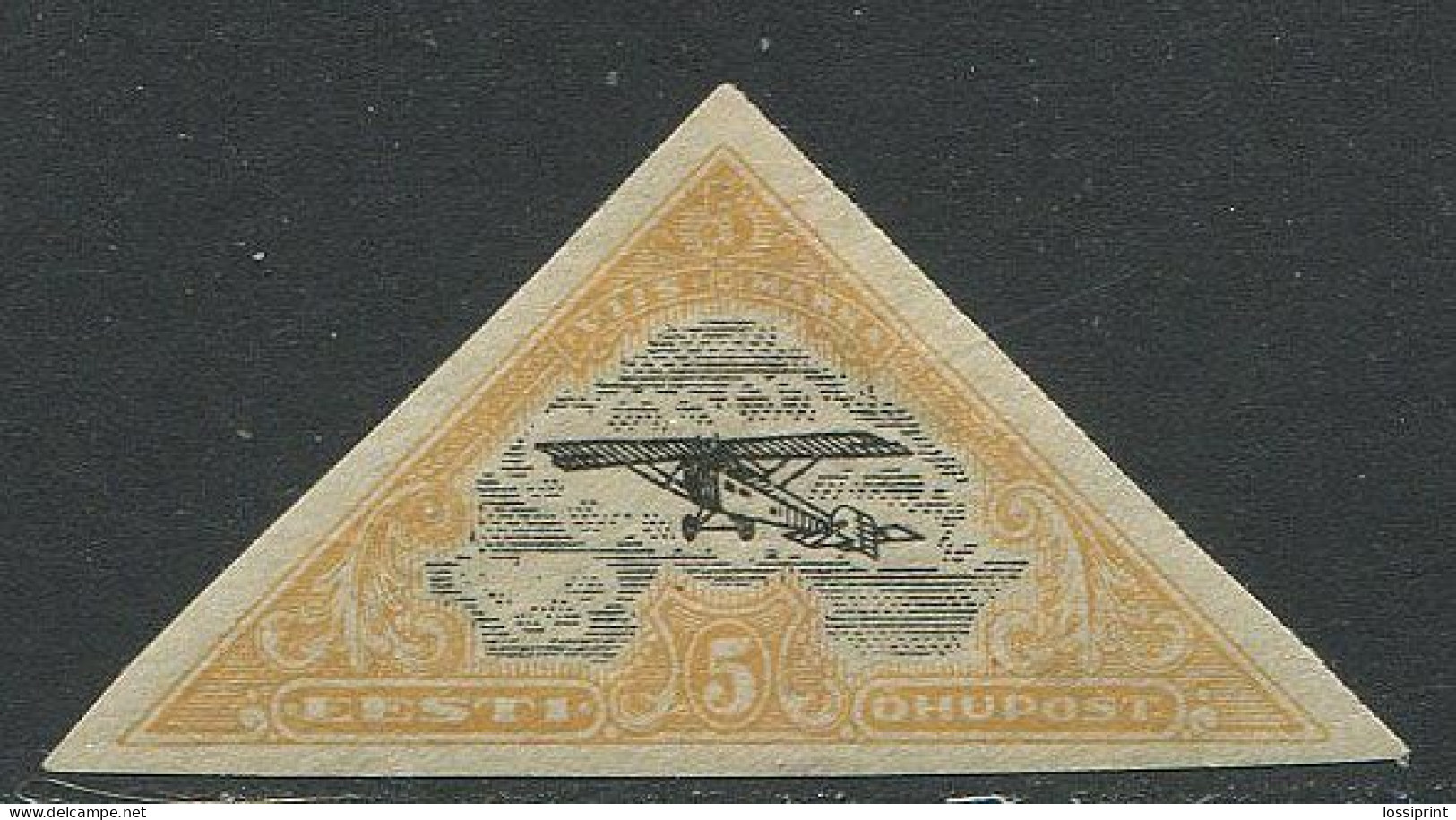 Estonia:Unused Imperforated Stamp Airplane, 5 Marka 1924, MH - Estland