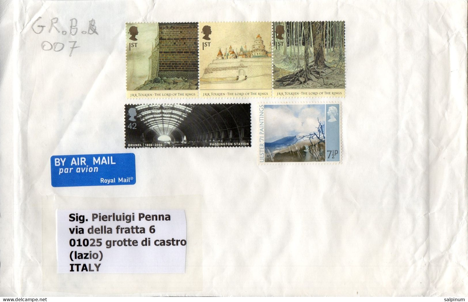 Philatelic Envelope With Stamps Sent From UNITED KINGDOM To ITALY - Storia Postale