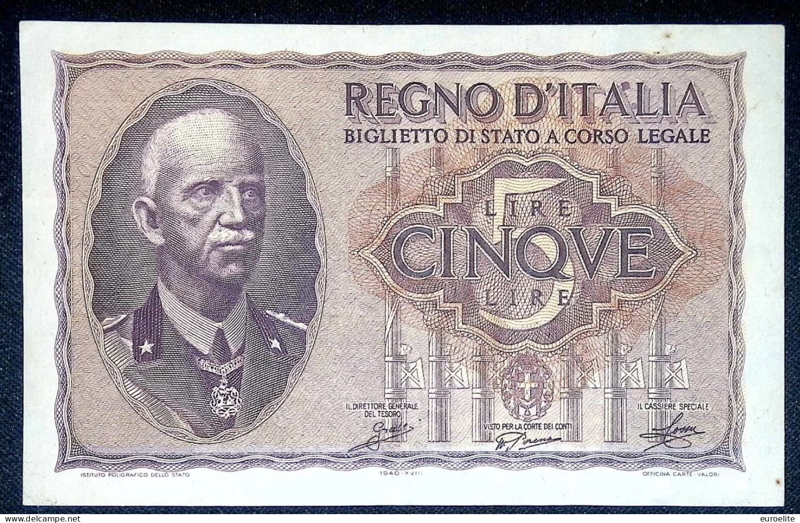 Regno D'Italia - Vittorio Emanuele III - 5 Lire Impero - Italia – 5 Lire