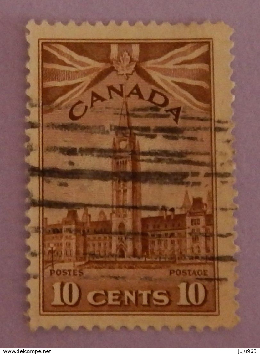 CANADA YT 213 OBLITÉRÉ "LE PARLEMENT" ANNÉES 1943/1948 - Usati