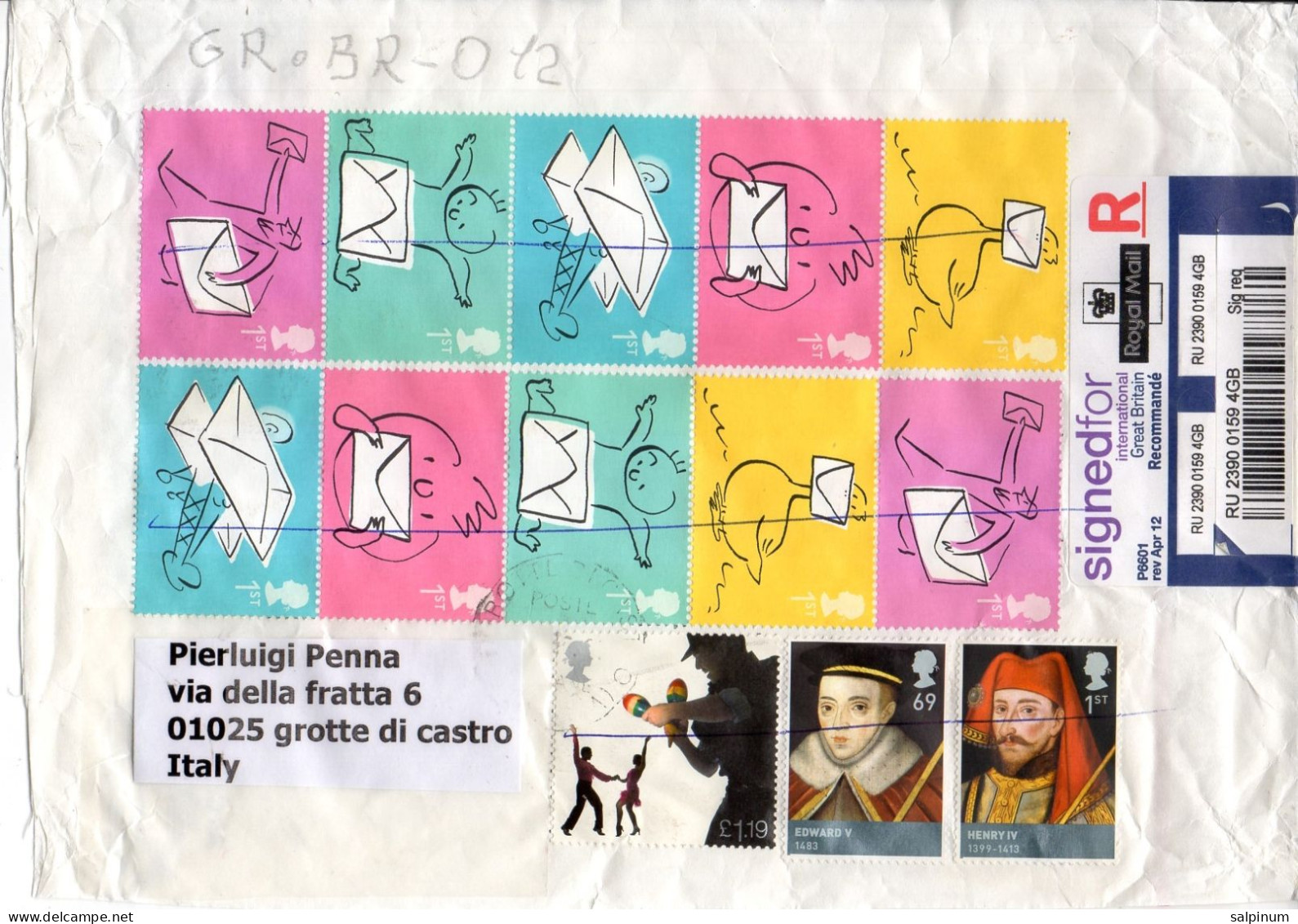Philatelic Envelope With Stamps Sent From UNITED KINGDOM To ITALY - Brieven En Documenten