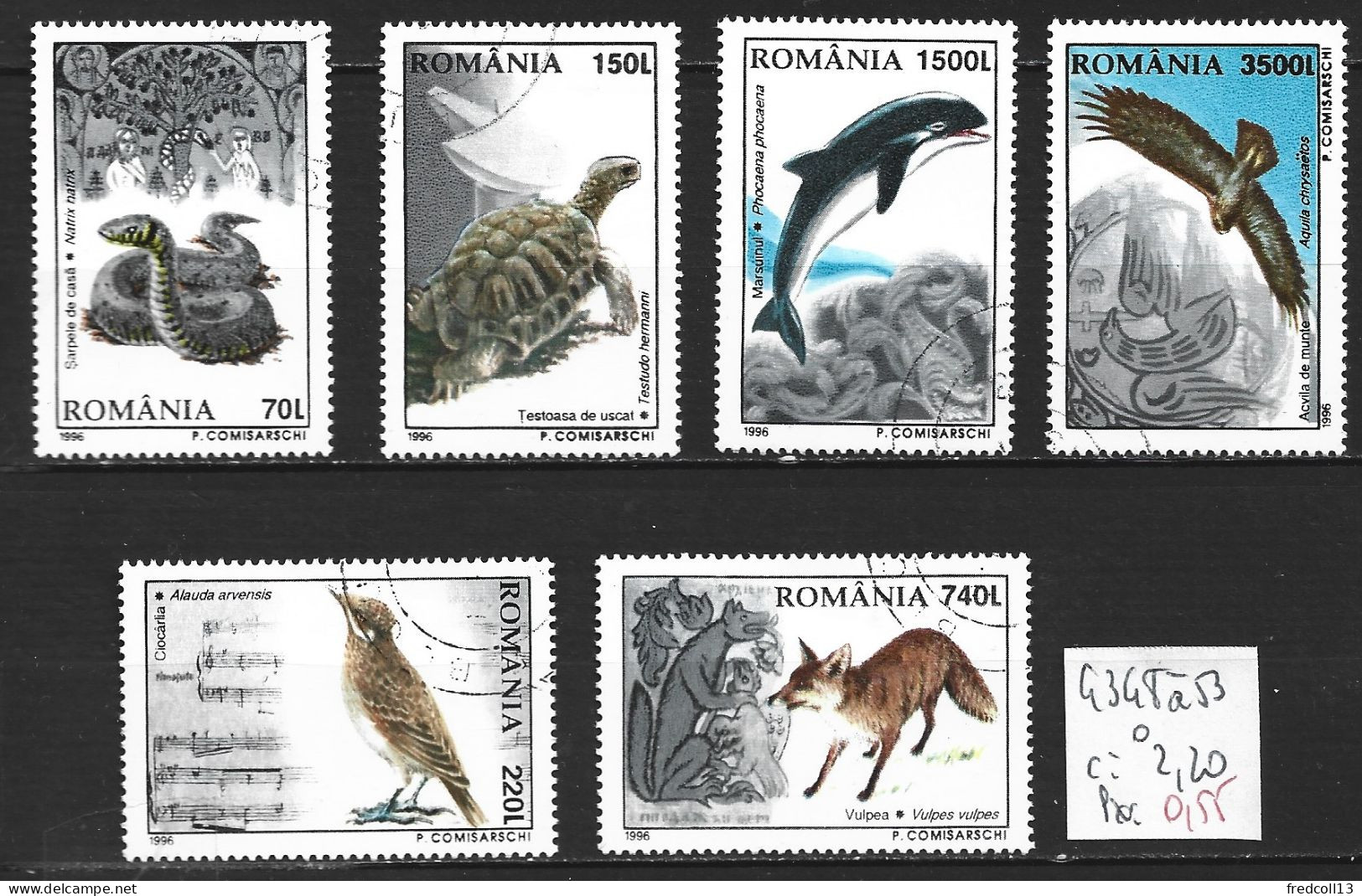 ROUMANIE 4348 à 53 Oblitérés Côte 2.20 € - Used Stamps