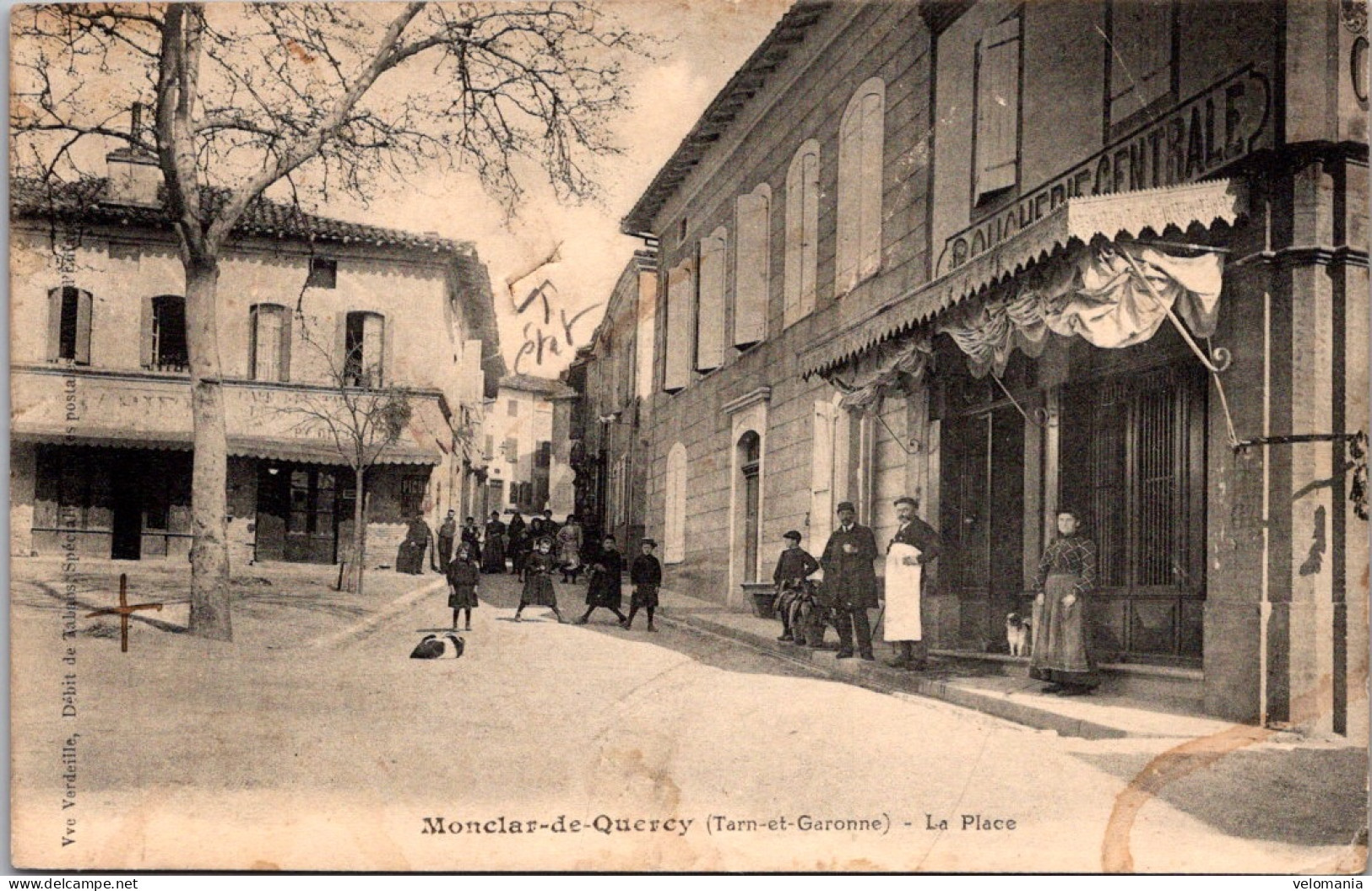 20046 Cpa 82 Monclar De Quercy - La Place " état " - Montclar De Quercy