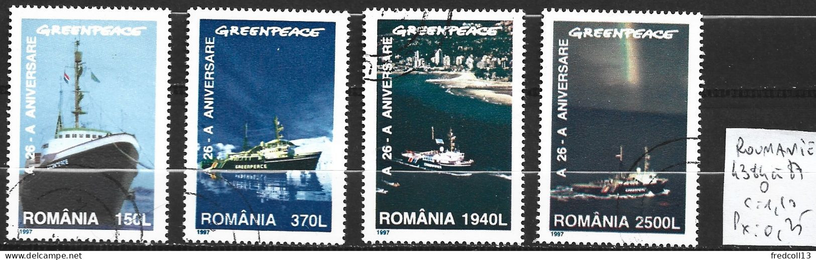 ROUMANIE 4384 à 87 Oblitérés Côte 1.10 € - Used Stamps