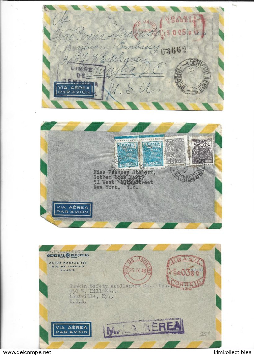 BRAZIL BRASIL - POSTAL HISTORY LOT - AIRMAIL CENSORED - Other & Unclassified