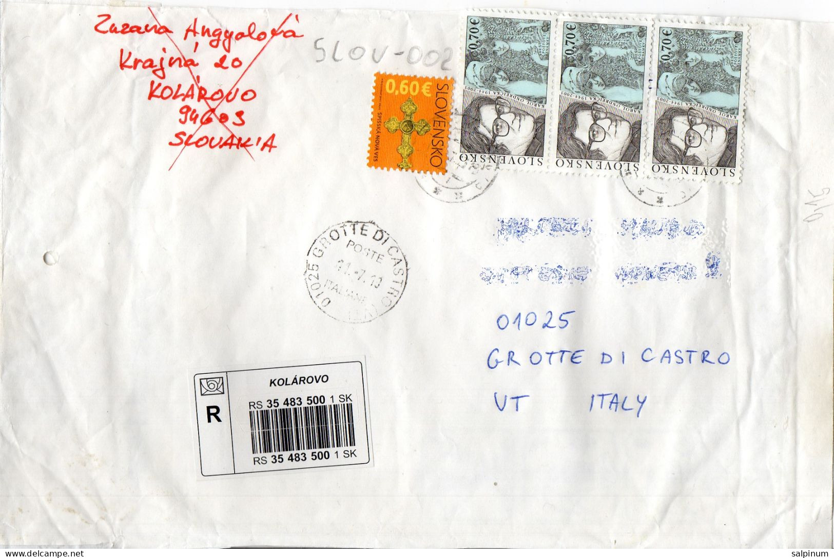 Philatelic Envelope With Stamps Sent From REPUBLIC OF SLOVENIA To ITALY - Slovenia