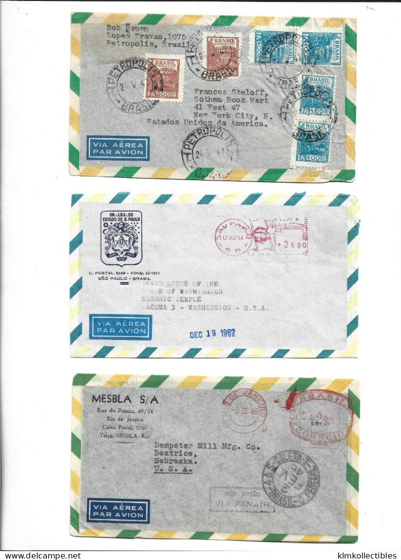 BRAZIL BRASIL - POSTAL HISTORY LOT - AIRMAIL - Other & Unclassified