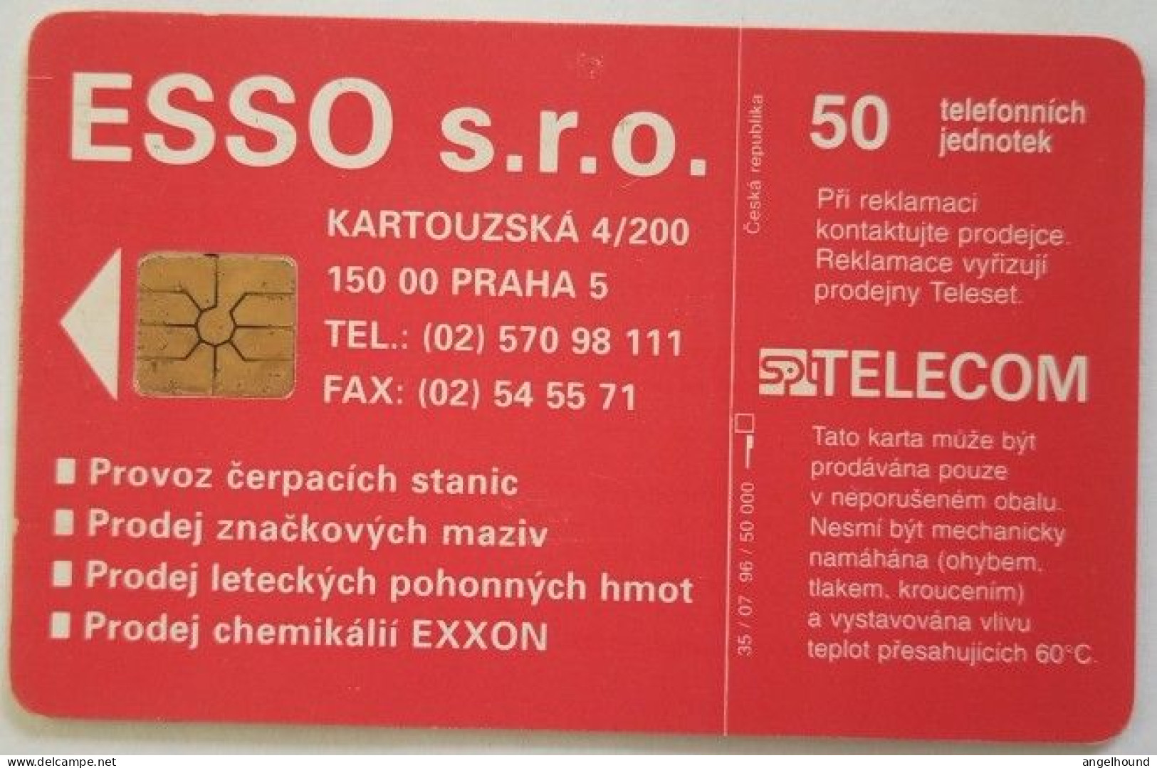 Czech Republic 50 Units Chip Card - ESSO - Tchéquie