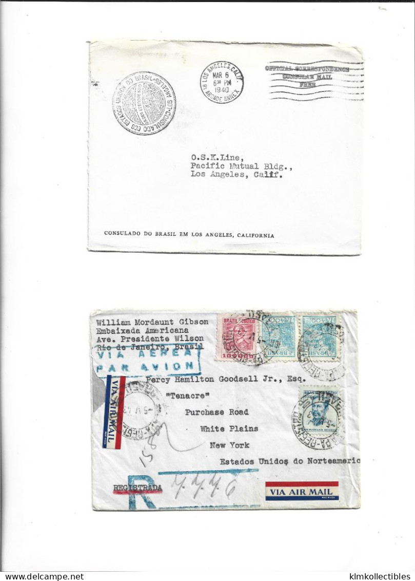 BRAZIL BRASIL - POSTAL HISTORY LOT - AIRMAIL OFFICIAL - Other & Unclassified