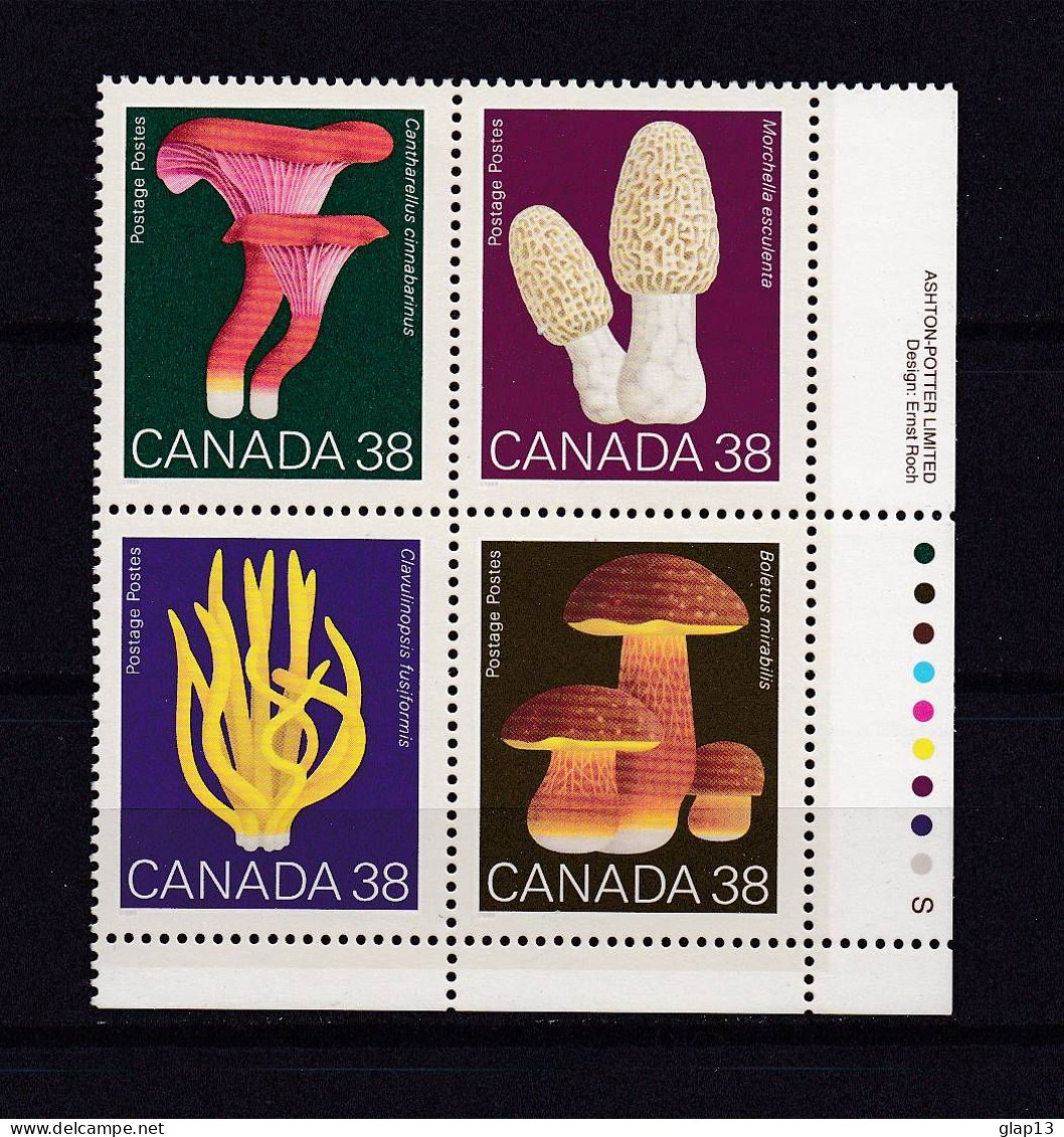 CANADA 1989 TIMBRE N°1104/07 NEUF** CHAMPIGNONS - Neufs