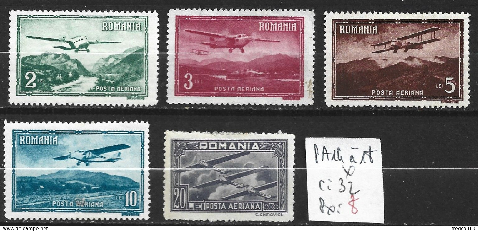 ROUMANIE PA 14 à 18 * Côte 32 € - Unused Stamps