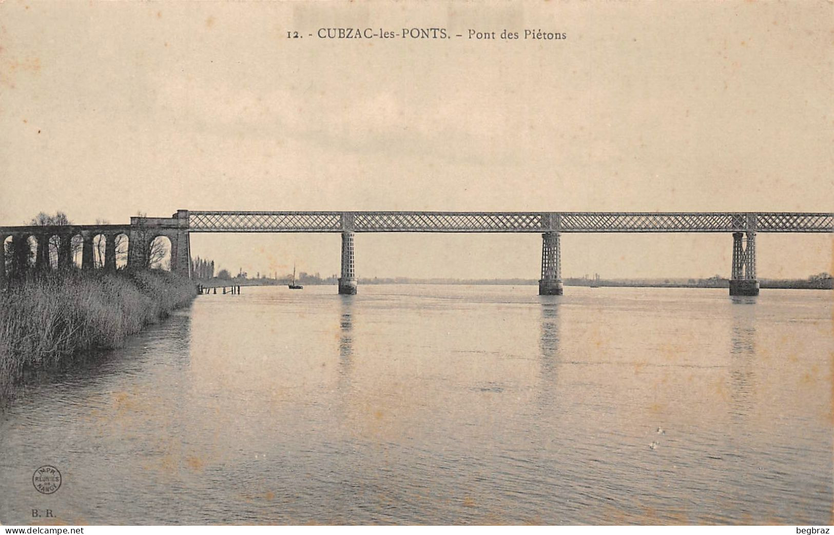 CUBZAC LES PONTS     PONT DES PIETONS - Cubzac-les-Ponts