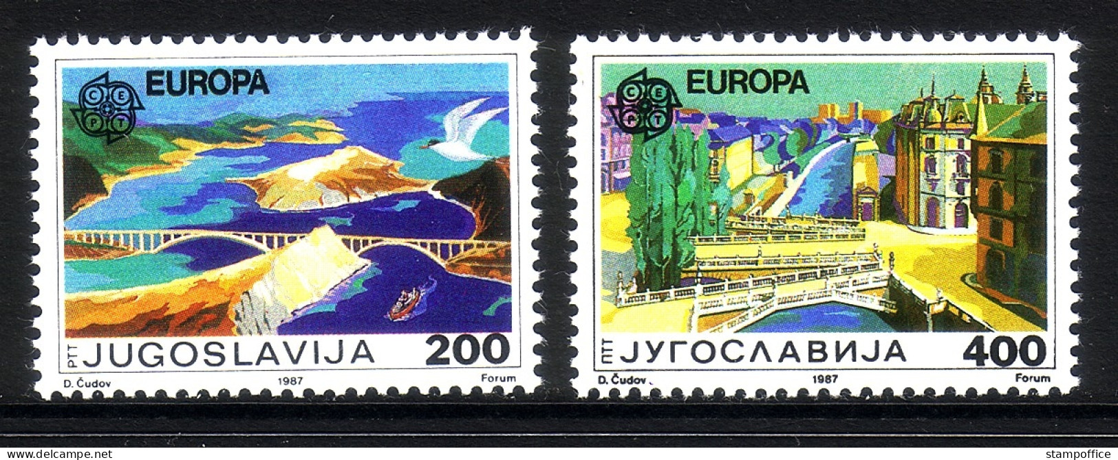 JUGOSLAWIEN MI-NR. 2219-2220 POSTFRISCH(MINT) EUROPA 1987 MODERNE ARCHITEKTUR BRÜCKEN - 1987