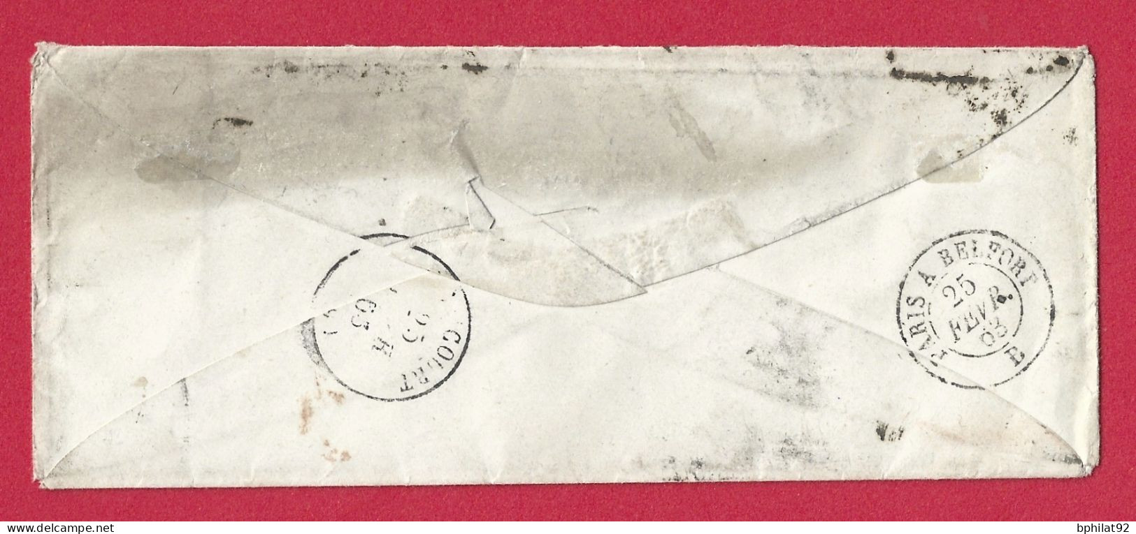 !!! SUISSE, 40 CTS HELVETIA DEBOUT SUR LETTRE DE GENEVE POUR LA FRANCE DE 1863 - Cartas & Documentos