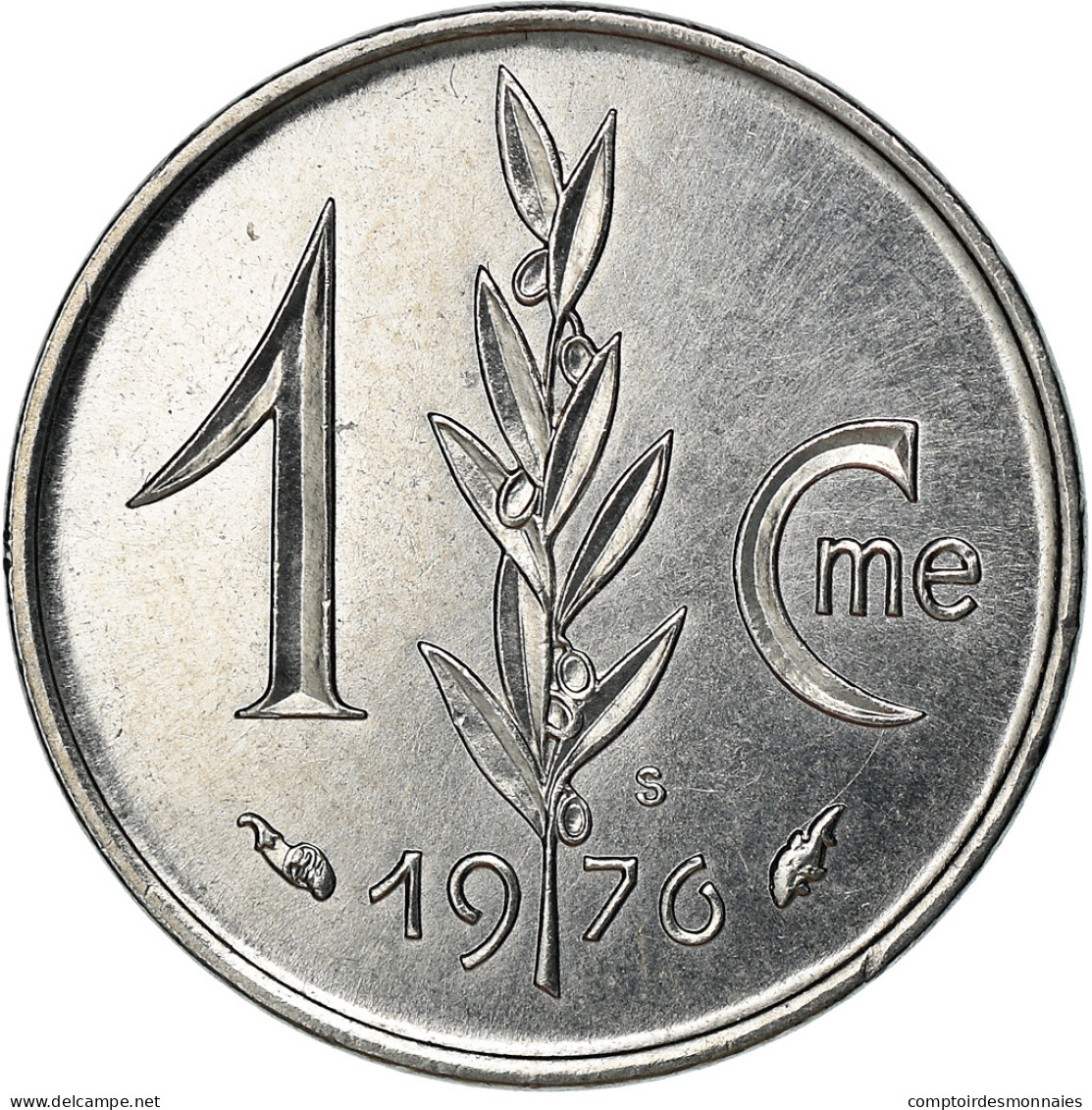 Monnaie, Monaco, Rainier III, Centime, 1976, SPL, Stainless Steel, Gadoury:MC - 1960-2001 Nouveaux Francs