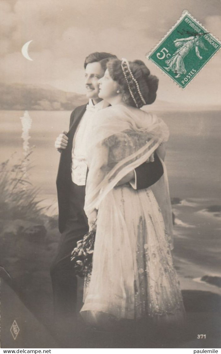 CPA    CO 68  PORTRAIT D.UN    BEAU COUPLE NOIR ET BLANCE   ECRITE EN 1911 - Couples