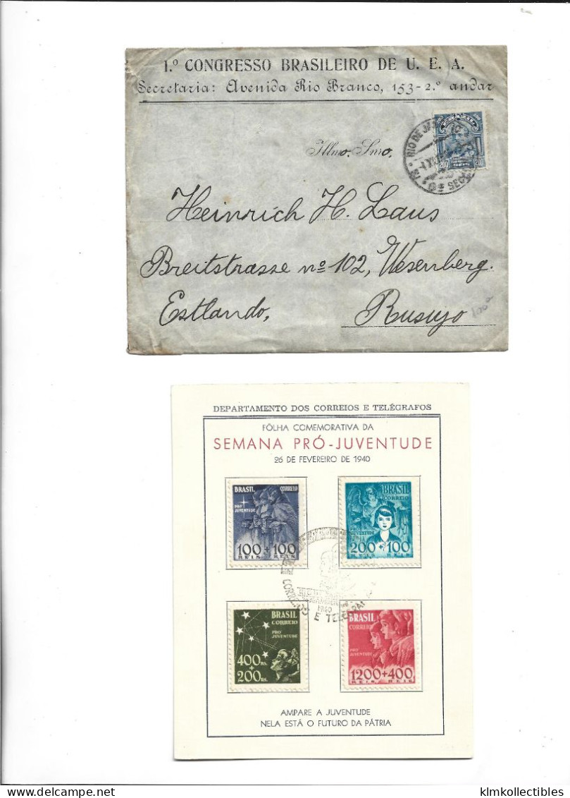 BRAZIL BRASIL - POSTAL HISTORY LOT - GERMANY MUNCHEN VERSO CINDERELLA VIGNETTE - Sonstige & Ohne Zuordnung