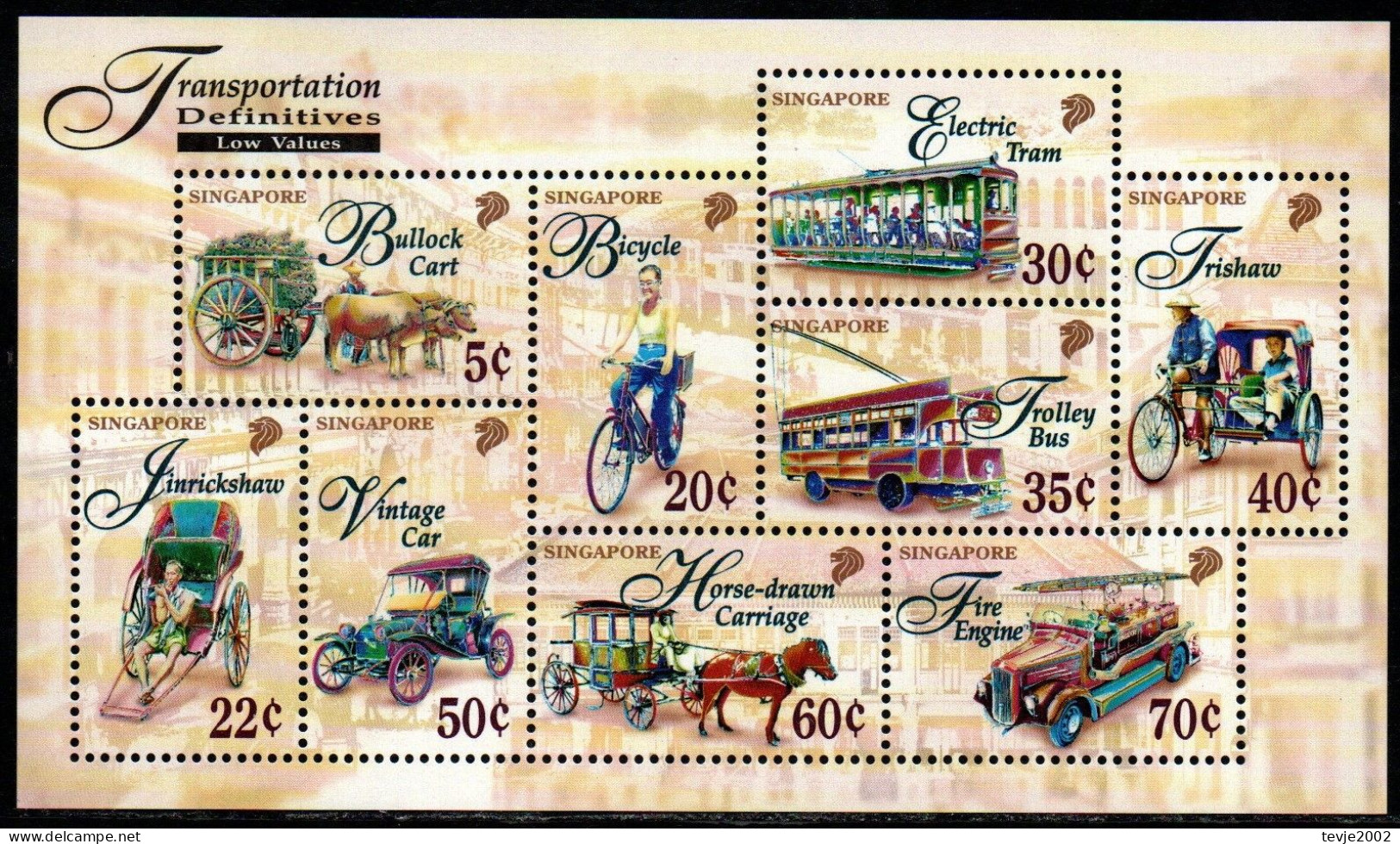 Singapur 1997 - Mi.Nr. Block 55 - Postfrisch MNH - Fahrzeuge Cars - Singapour (1959-...)