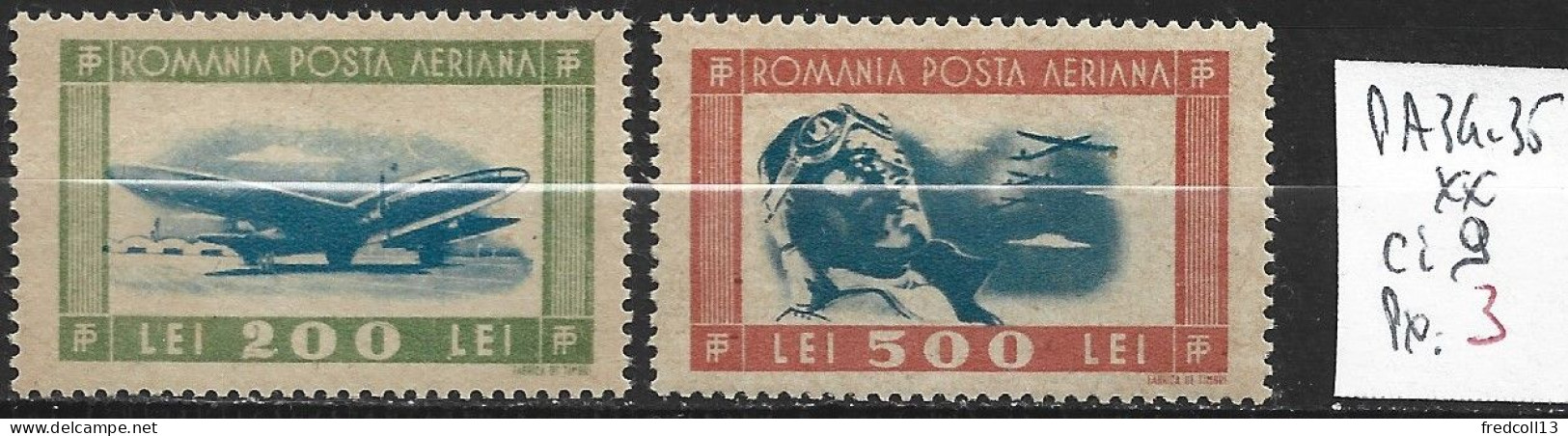 ROUMANIE PA 34-35 ** Côte 9 € - Unused Stamps