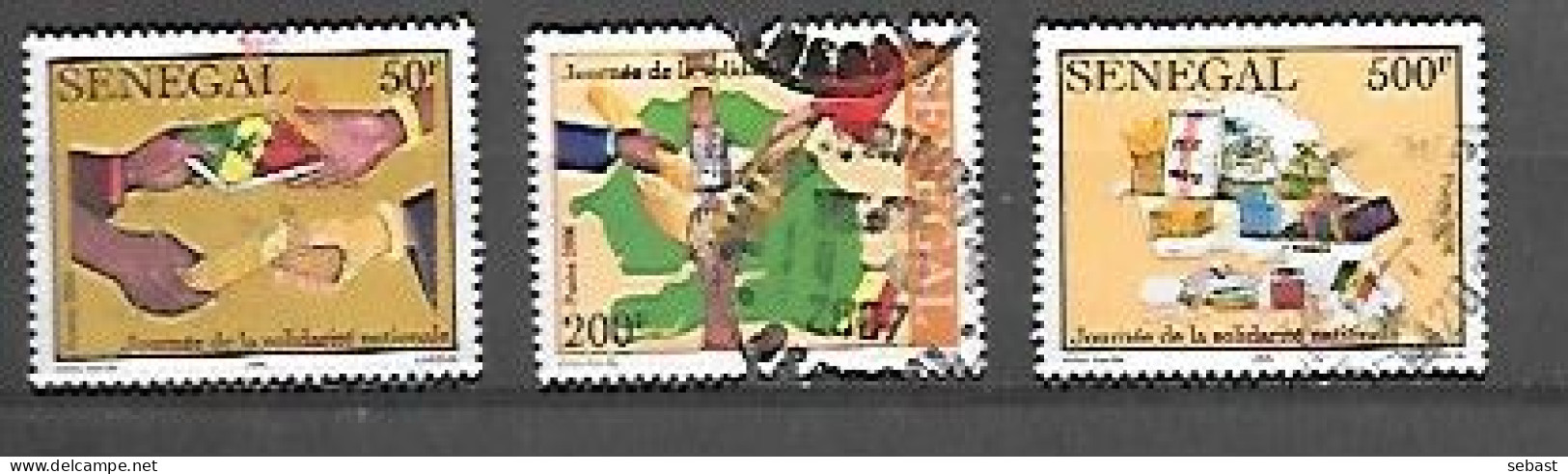 TIMBRE OBLITERE DU SENEGAL DE 2007 N° MICHEL 2120 2122/23 - Senegal (1960-...)