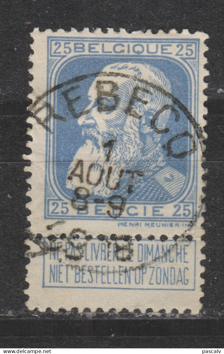 COB 76 Oblitération Centrale REBECQ - 1905 Grosse Barbe