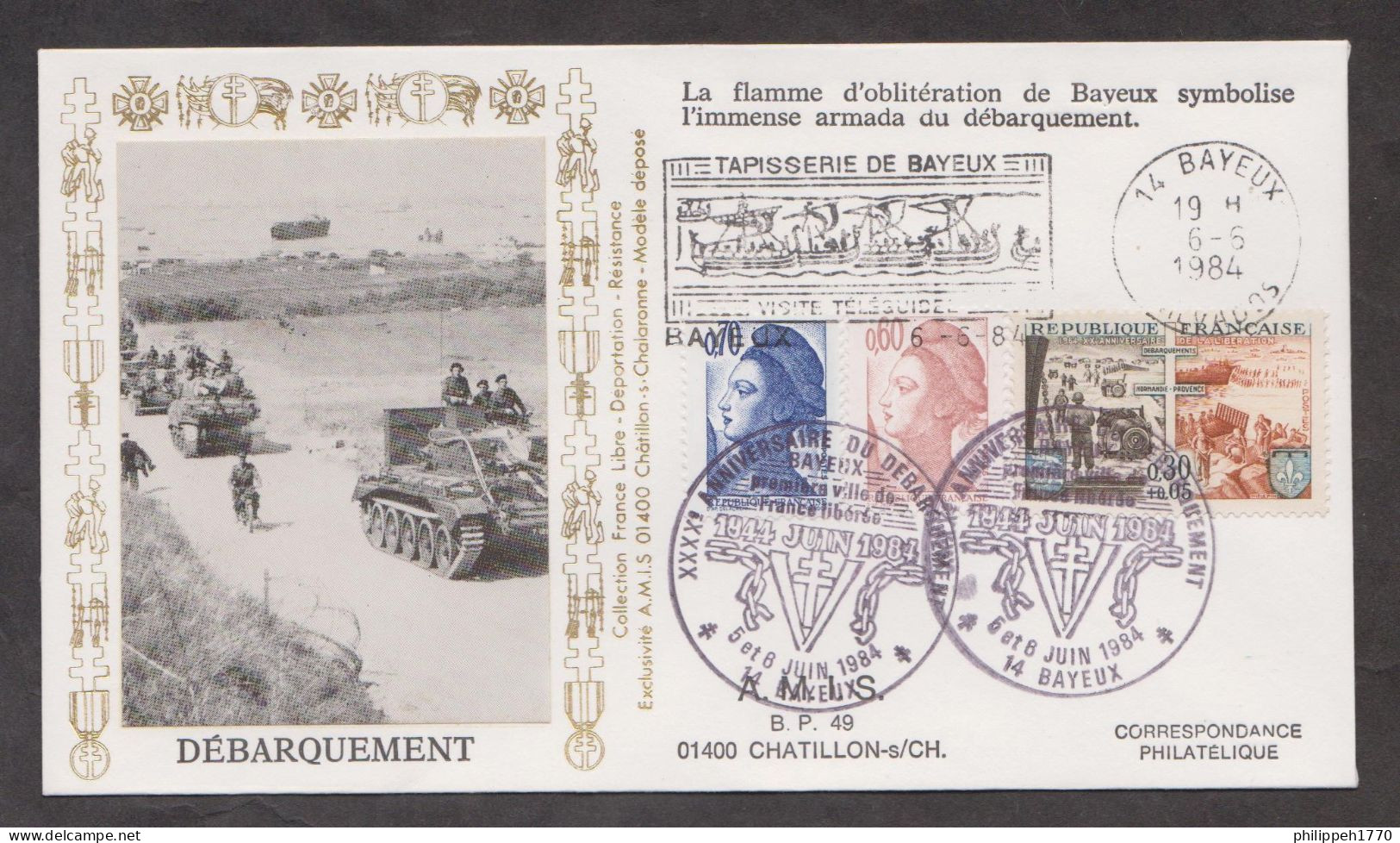 ENVELOPPE XXXX°ANNIVERSAIRE DU DEBARQUEMENT-BAYEUX.LOT 2. - Non Classificati