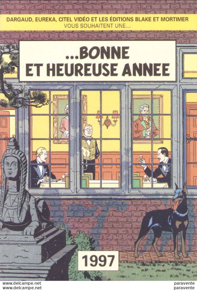 TED BENOIT : Carte Voeux Editions BLAKE ET MORTIMER En 1997 - Tarjetas Postales