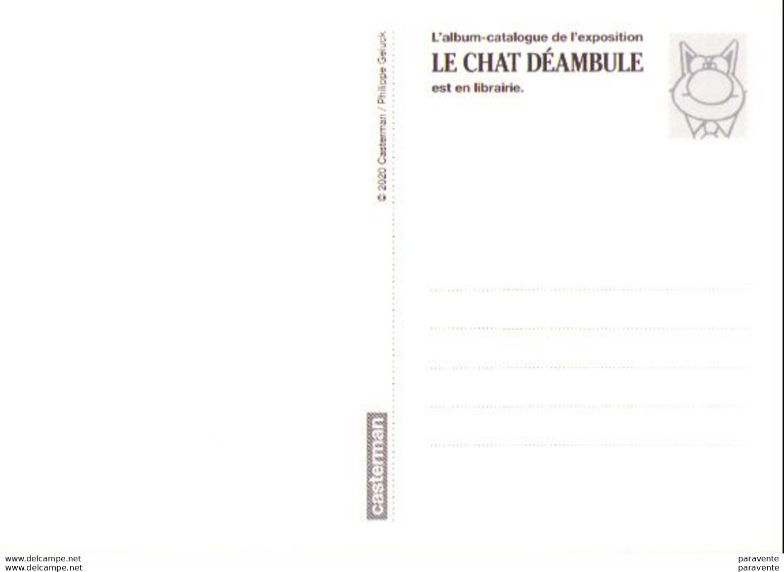 Carte Postale GELUCK Pour LE CHAT DEAMBULLE 2020 - Postkaarten