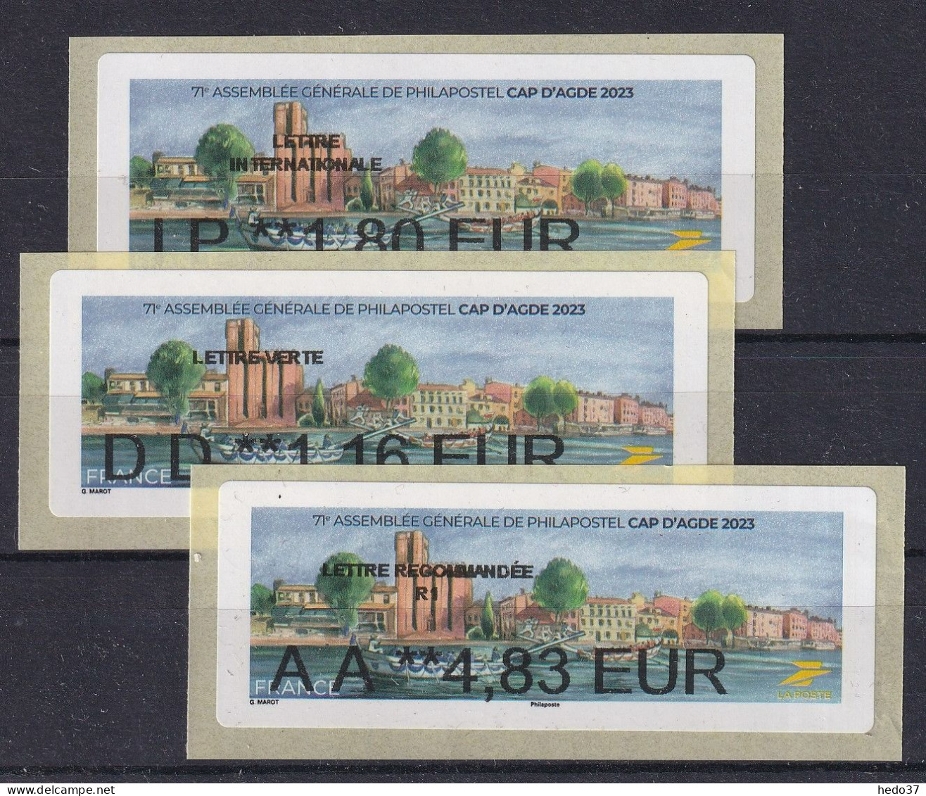 France Timbres De Distributeurs N°1285 - Ensemble De 3 Valeurs - Neuf ** Sans Charnière - TB - 2010-... Illustrated Franking Labels