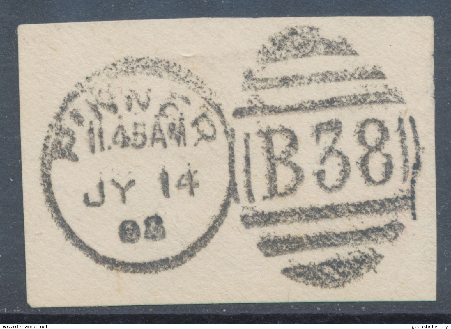 GB VFU Piece With Duplex „PINNER / B38“, Middlesex, Now Greater London (3VOD, Time In Full 11.45AM), 14.7.1902 – Probabl - Postmark Collection