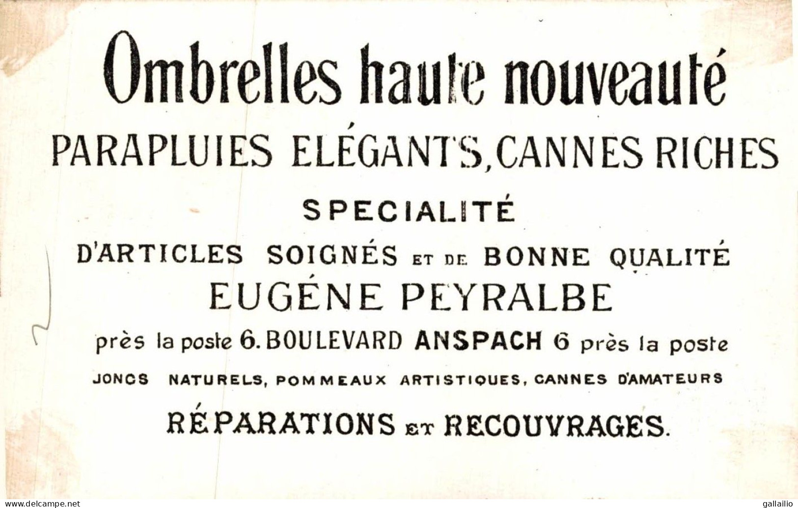 CHROMO PARAPLUIES EUGENE PEYRALBE BRUXELLES MUSICIEN NOIR VIOLON - Otros & Sin Clasificación