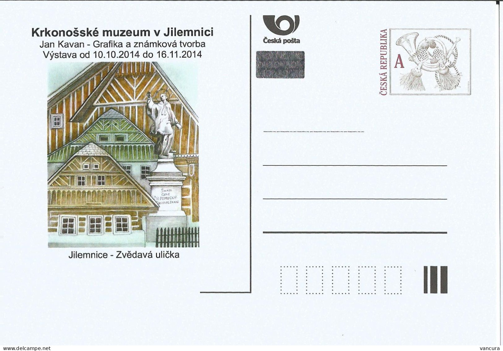 CDV C Czech Republic  Giant Mountains Museum Of Jilemnice Anniversary 2014 John Of Nepomuk Statue - Postales