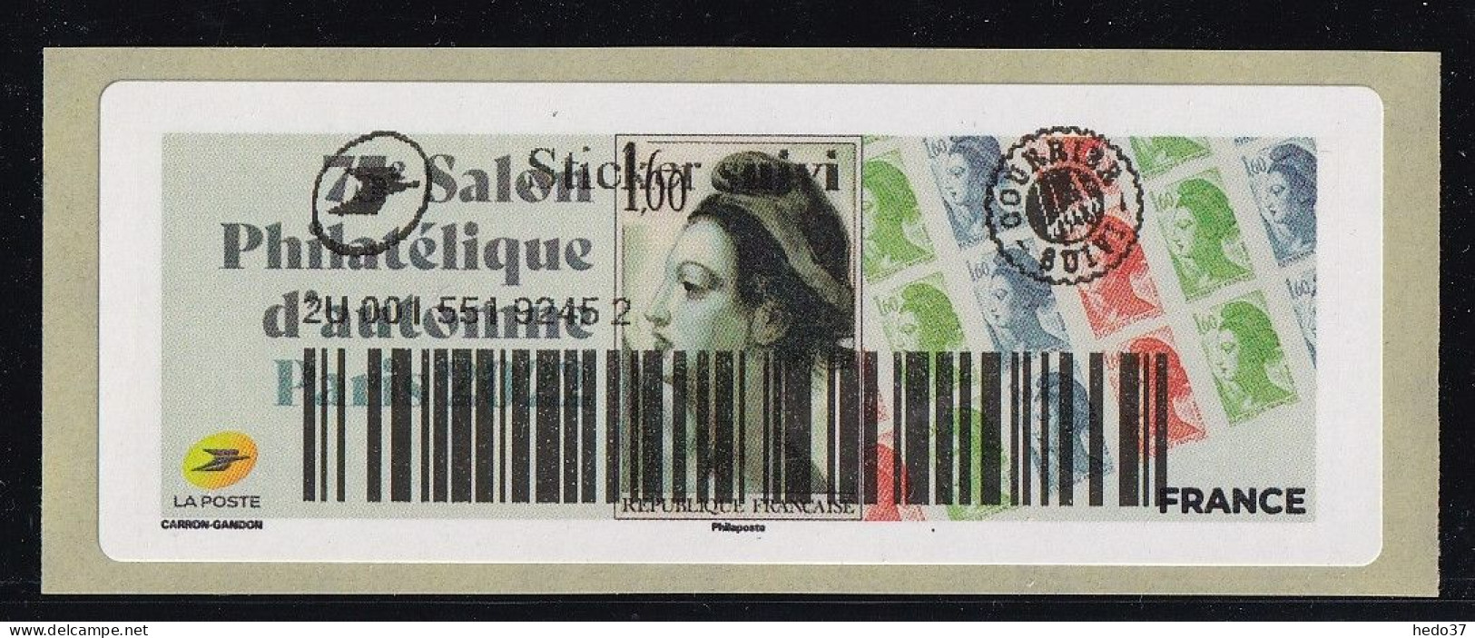 France Timbres De Distributeurs N°1281 - Lettre Suivie - Neuf ** Sans Charnière - TB - 2010-... Abgebildete Automatenmarke