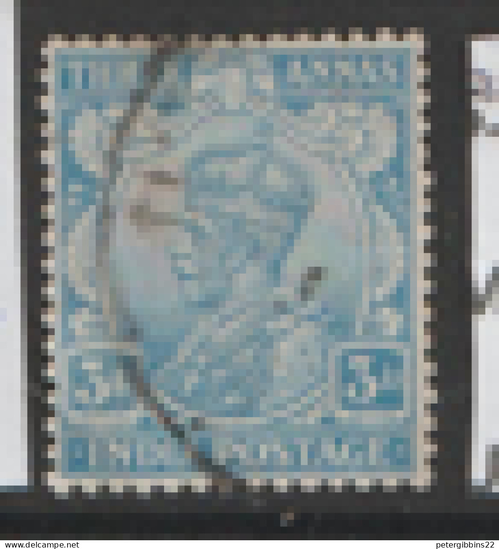 India  1926 SG  209  3a. Blue  .   Fine Used - 1911-35  George V