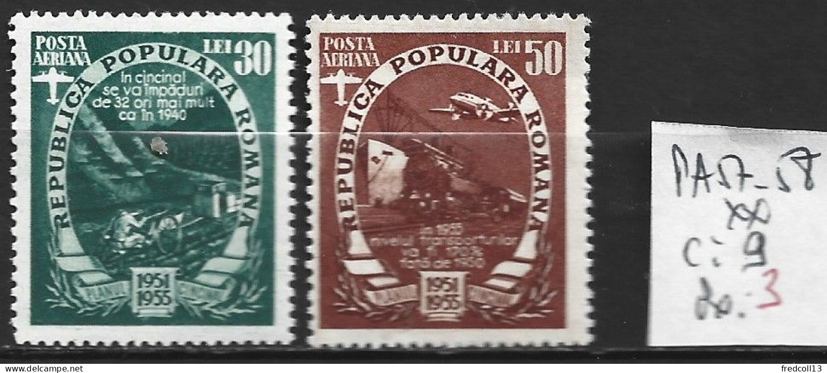 ROUMANIE PA 57-58 ** Côte 9 € - Unused Stamps