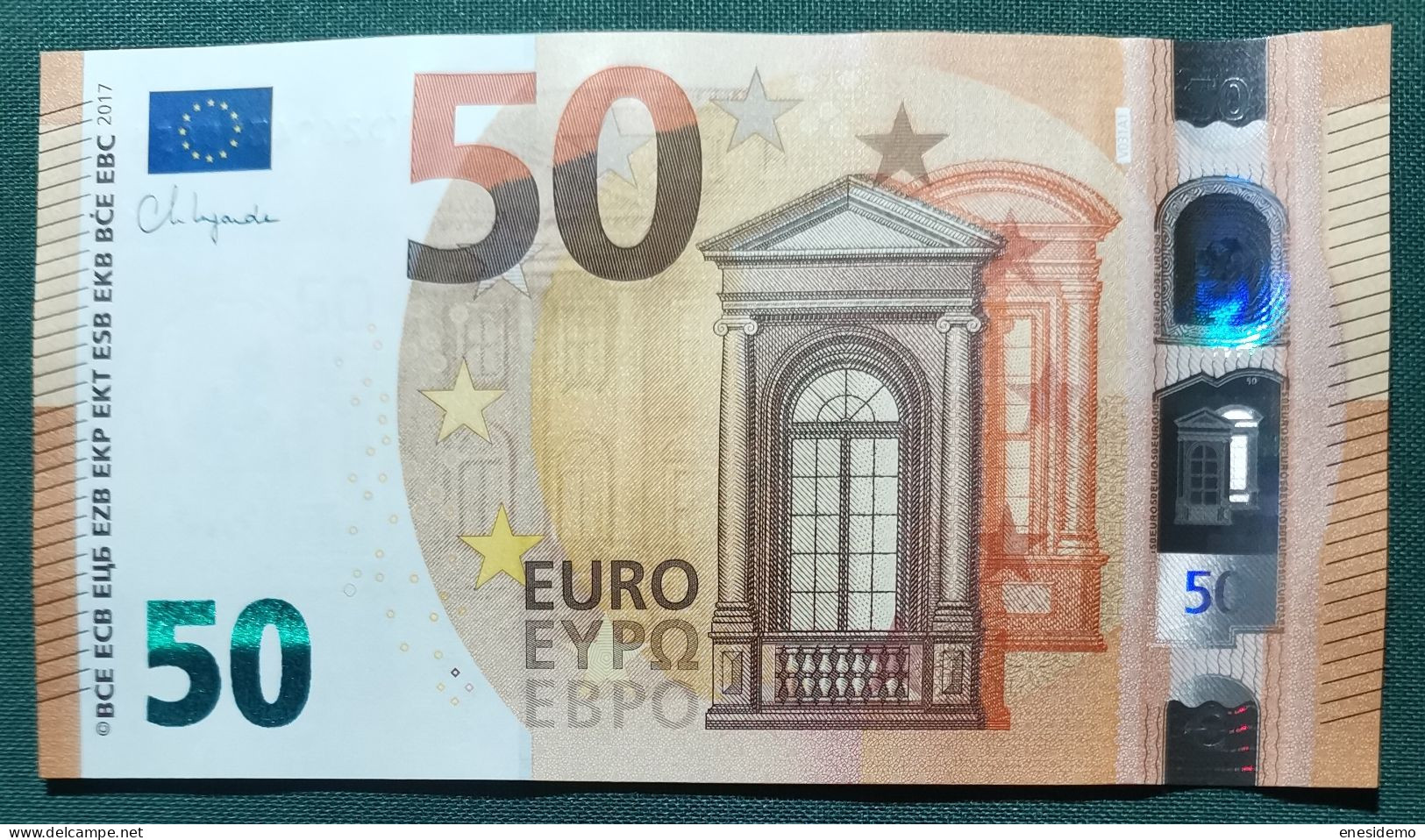 50 EURO SPAIN 2017 LAGARDE V031A1 VD FIRST POSITION SC FDS UNC. PERFECT - 50 Euro